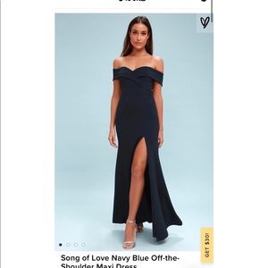 Lulus navy blue dress